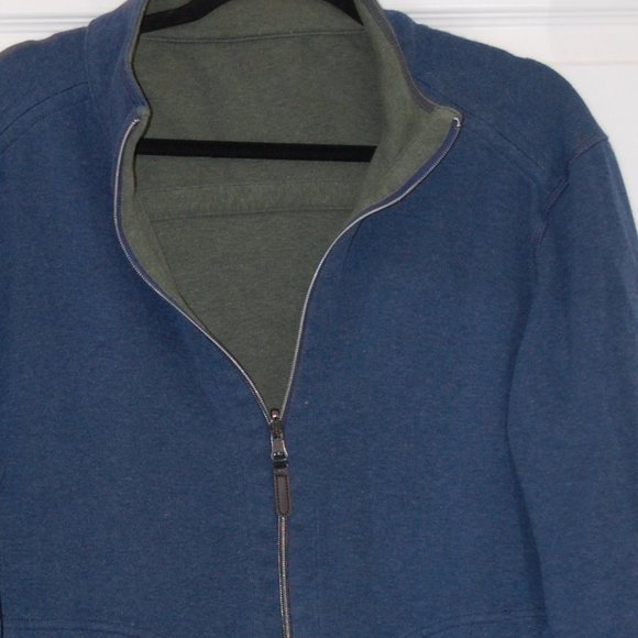 Green/Blue Reversible ZIpper Jacket No Tags - Picture 7 of 13